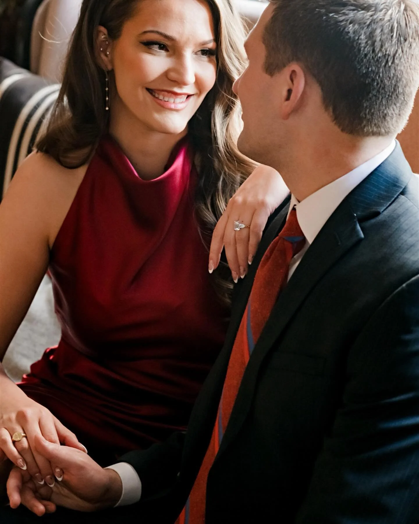 Alex &amp; Kyle and a little taste of all the glam to come at @hotel_kansascity 

Kansas City Engagement Photographer | Midwest Wedding Photography | Soon to Wed | 35 mm Film Engagements | Hybrid Photographer