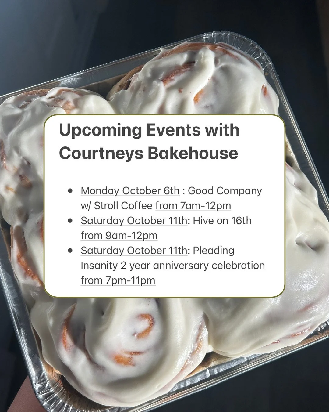 It&rsquo;s gonna be a fun week ahead, and I hope to see some familiar faces (and meet a few new ones too!) 🤎

Here&rsquo;s where I&rsquo;ll be:
 ☕ Monday, Oct 6: @hostgoodcompany w/ @strollcoffeephx from 7am&ndash;12pm. Come grab a coffee and some f