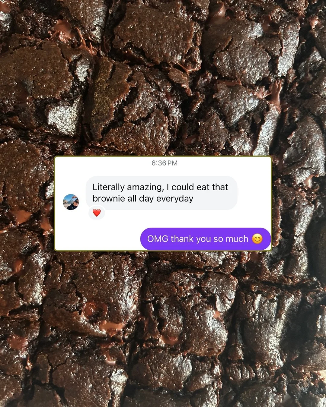 Pre-orders are officially LIVE for this weekend 🤎

Had to share this message from @andreadiscovers 🥰Thank you for the sweetest words about my brownies. Little notes like this truly keep me going 🥹

If you&rsquo;ve been craving something chocolatey