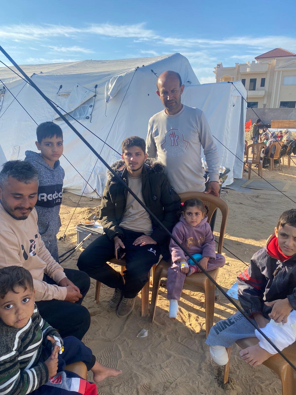 The family awaiting evacuation - Gaza