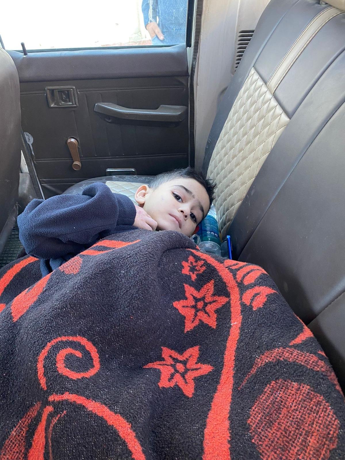 Moatassem during his evacuation - Gaza