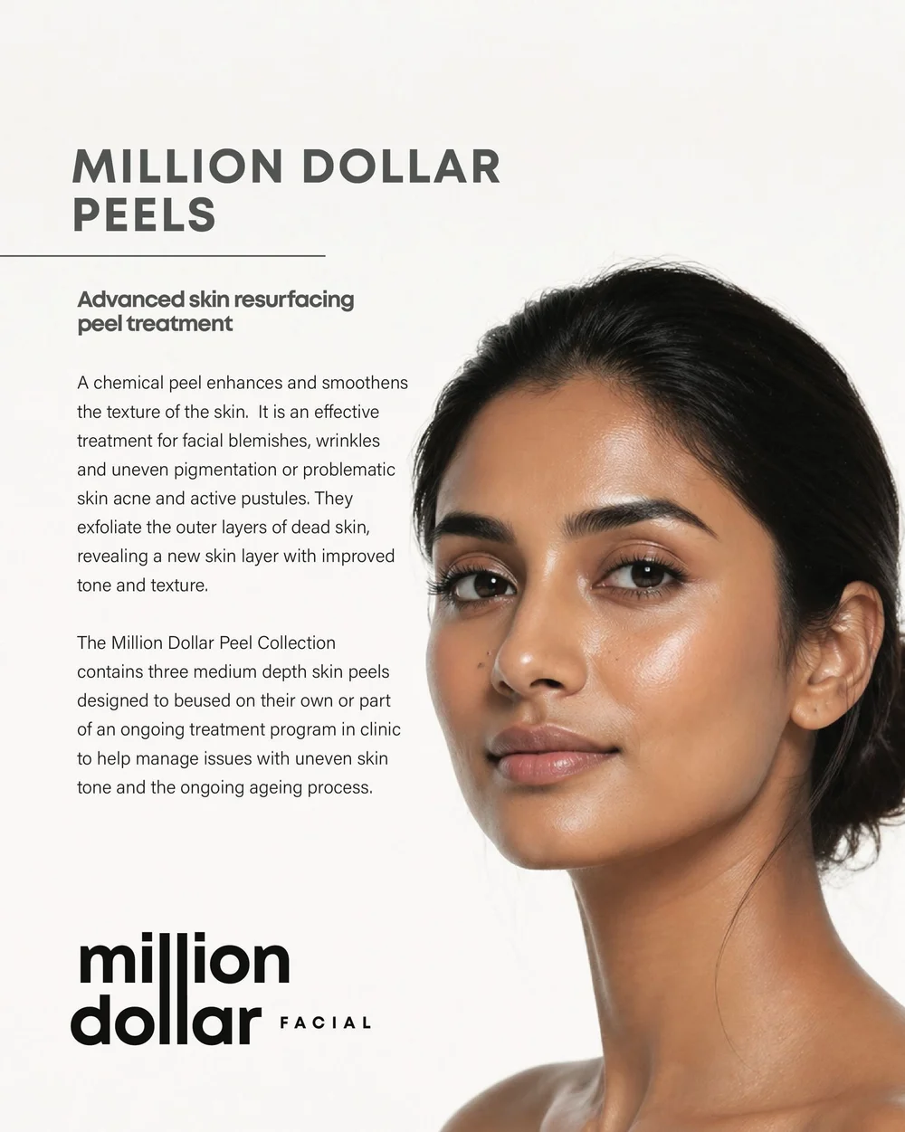 Million Dollar professional peel treatment available in Fareham at Straday Studio
