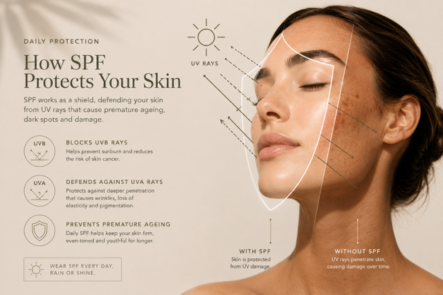 How broad-spectrum SPF helps protect skin from UVA and UVB exposure