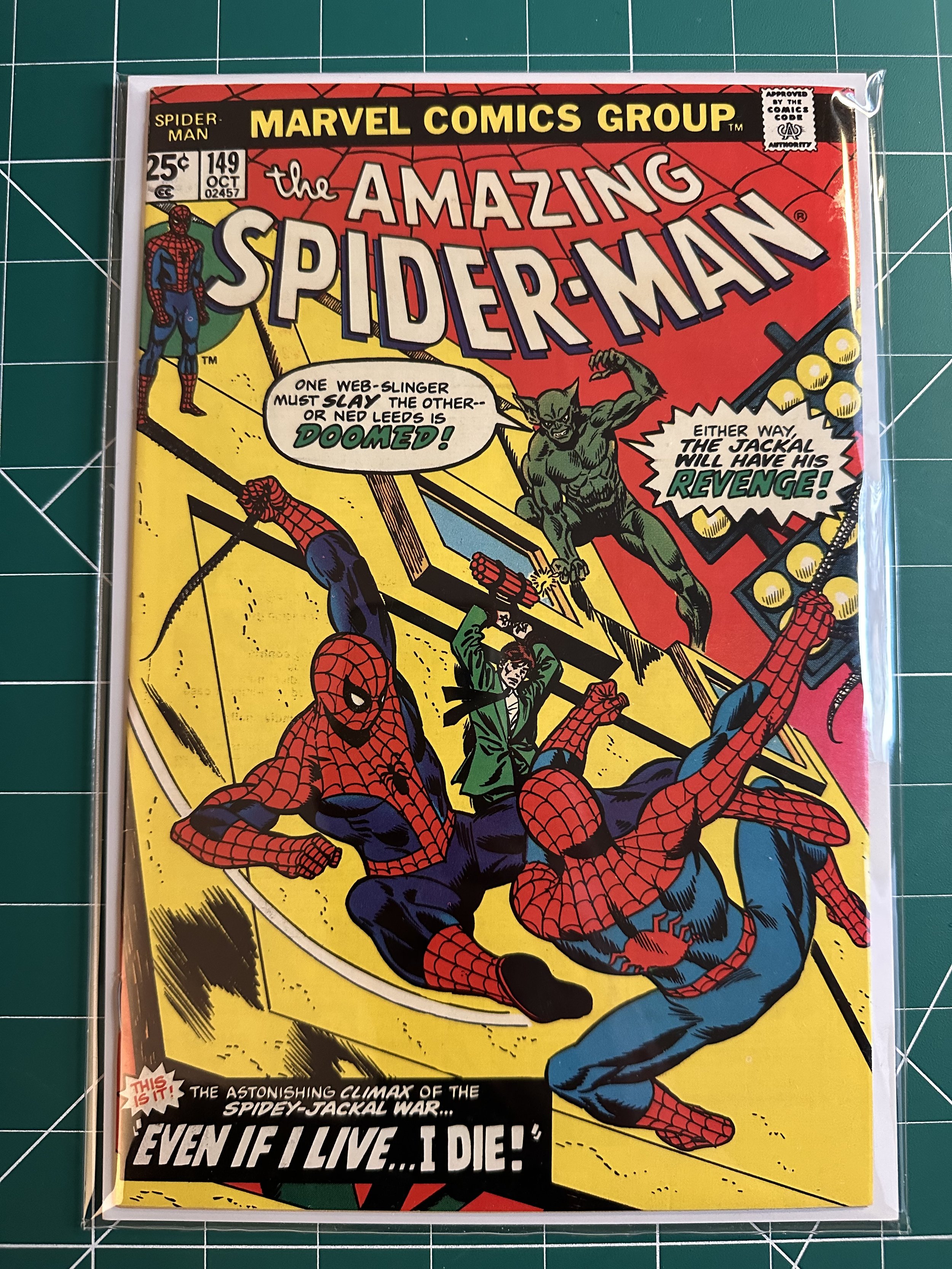 Vintage Key Iconic Marvel The Amazing Spider-Man Comic Book #149 (7.5 Death of Jackal)