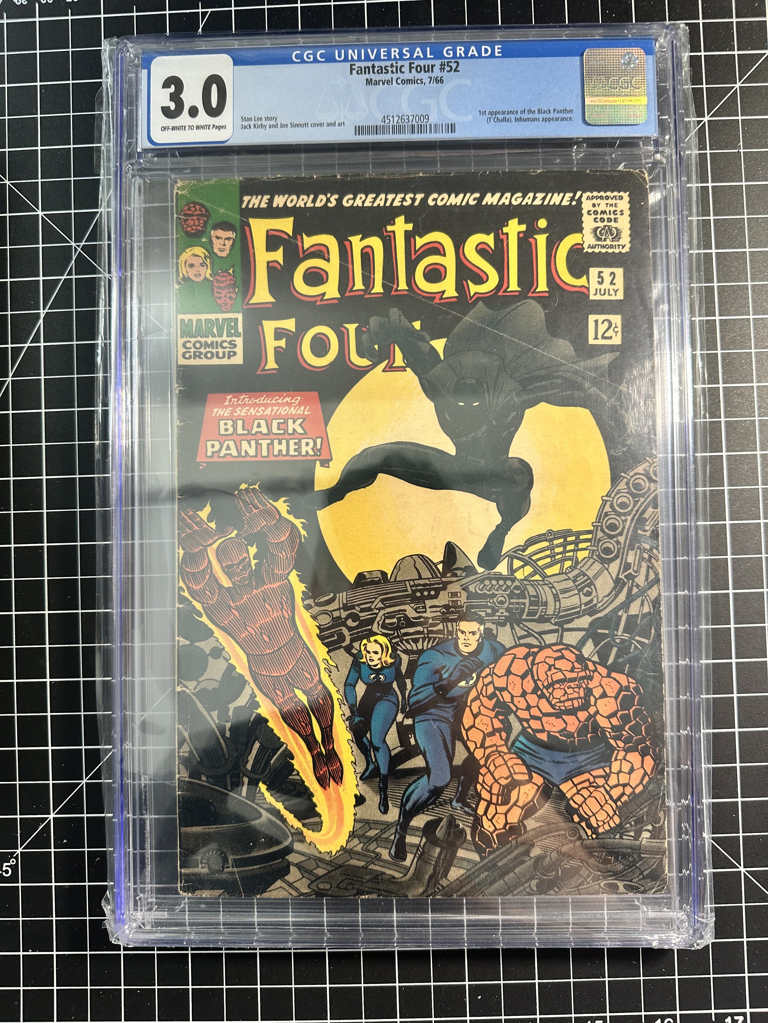Vintage Key Silver Age Marvel Fantastic Four # 52 Comic Book (1st app Black Panther) 12 cents