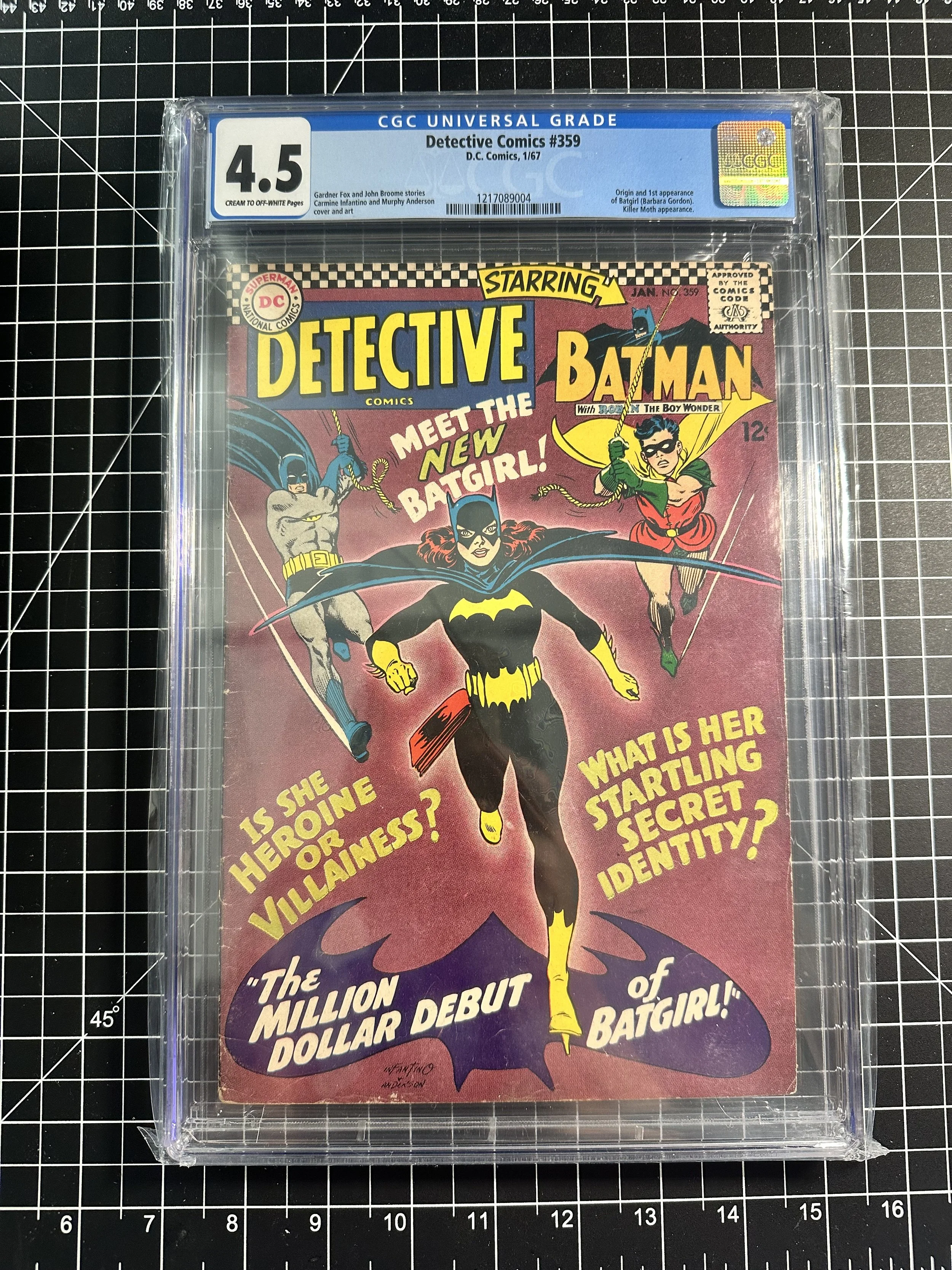 Vintage Mega Key Silver Age DC Detective Comics # 359 Comic Book (1st app Batgirl) 12 cents