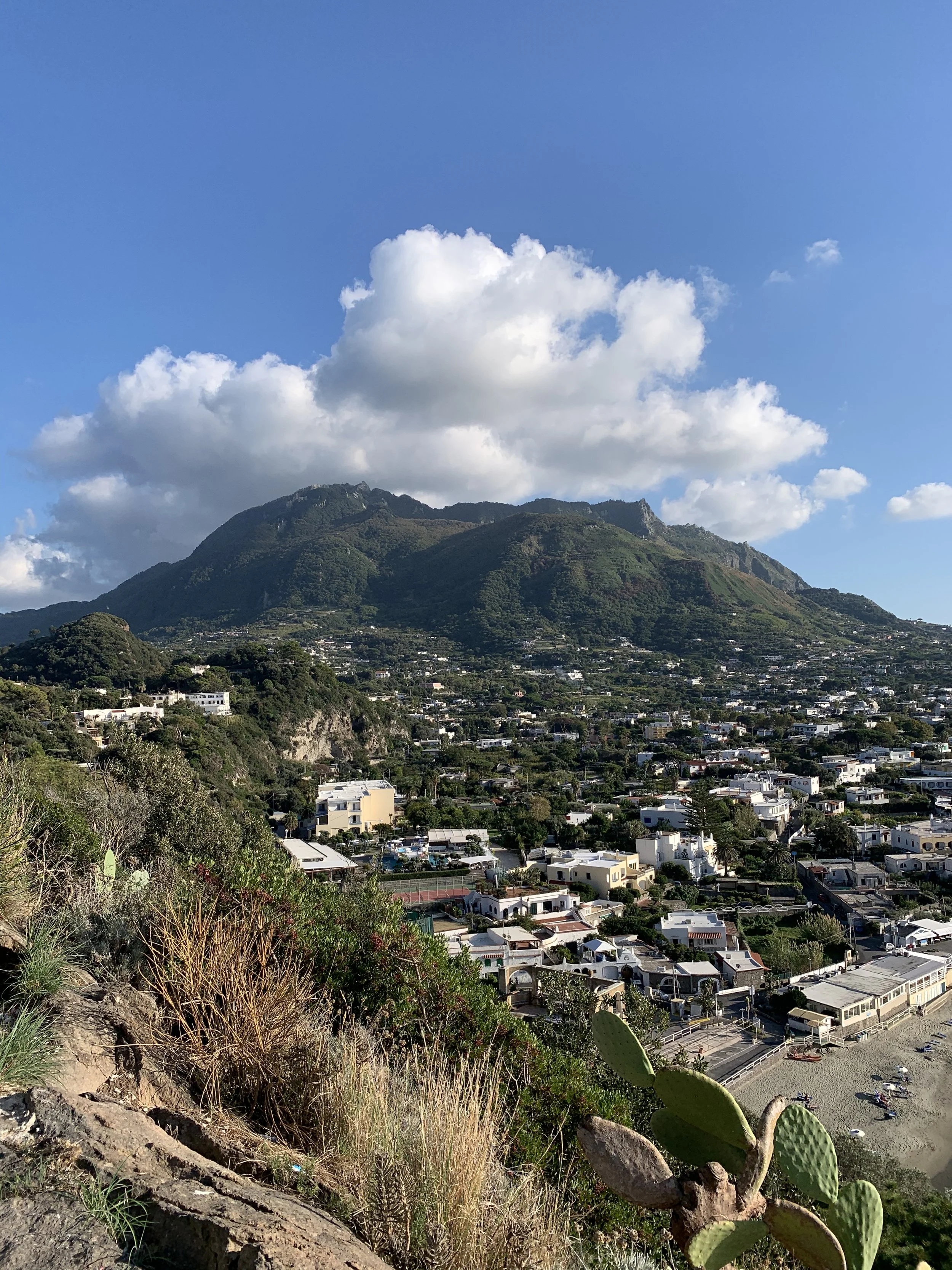 Mount Epomeo, volcanic centerpiece of the island of Ischia (Campania)