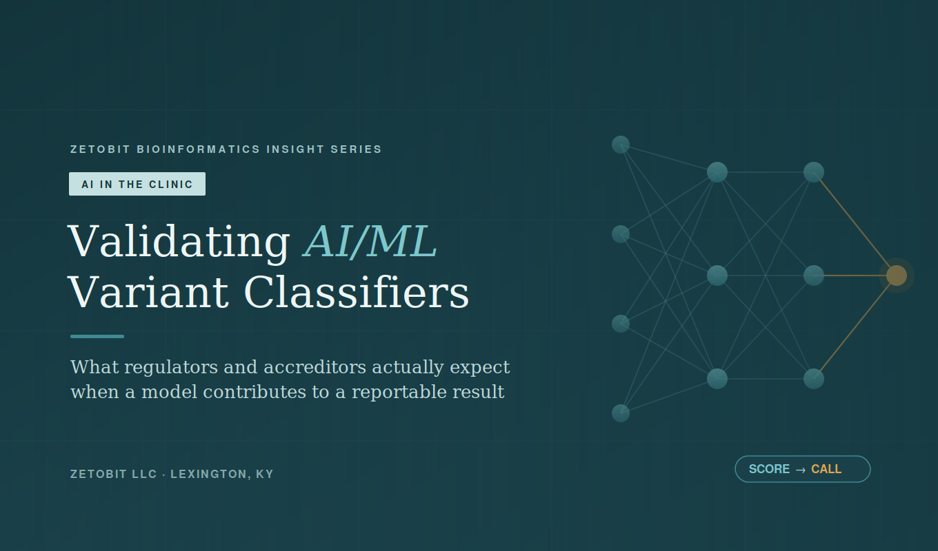 Validating AI/ML Variant Classifiers for Clinical Use