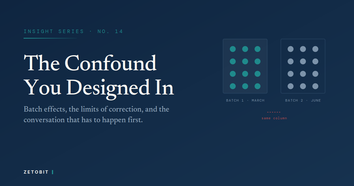 The Confound You Designed In