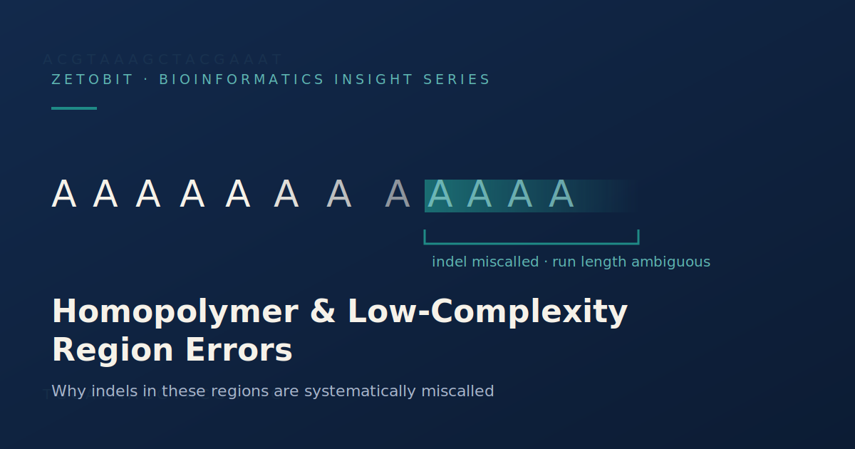 Homopolymer and Low-Complexity Region Errors: Why Indels in These Regions Are Systematically Miscalled