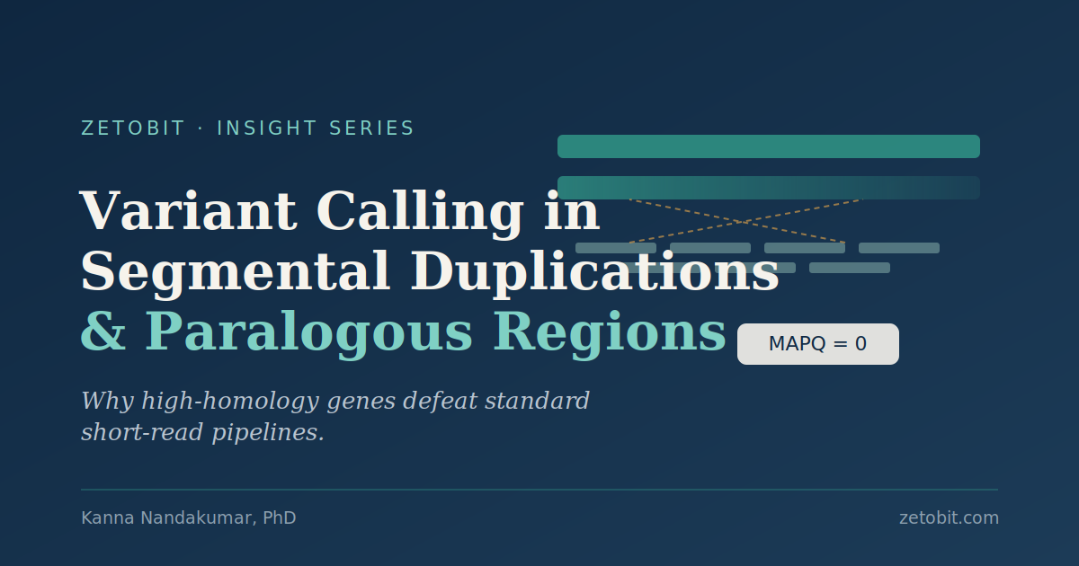 Variant Calling in Segmental Duplications and Paralogous Regions: Why High-Homology Genes Defeat Standard Short-Read Pipelines