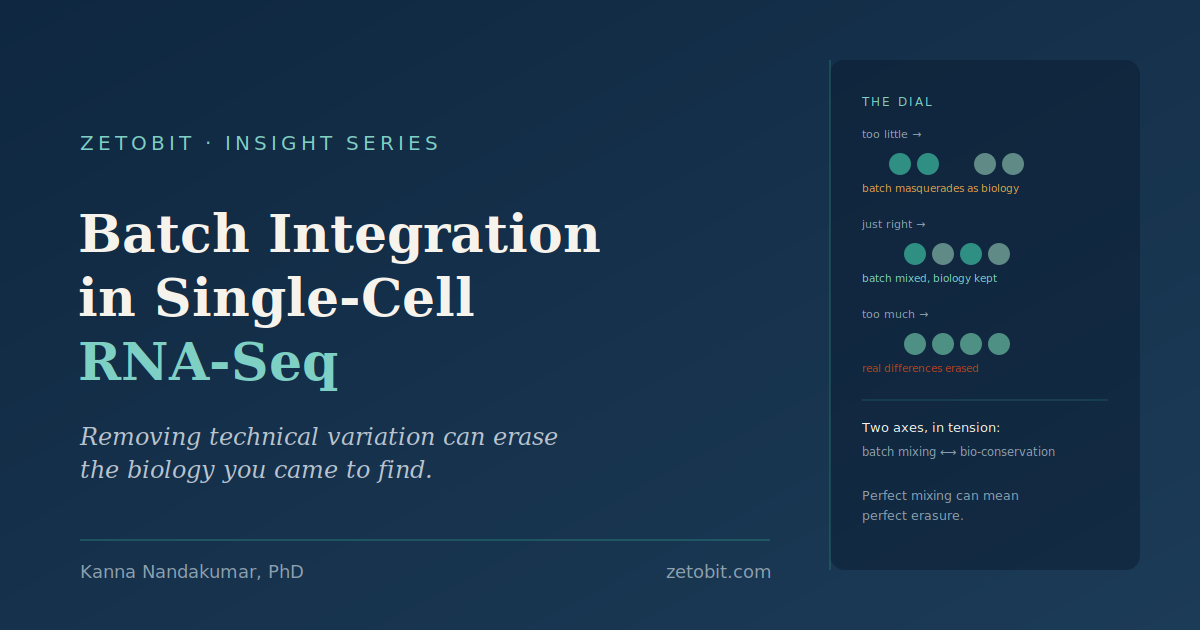 Batch Integration in Single-Cell RNA-Seq: Why Removing Technical Variation Can Erase the Biology You Came to Find