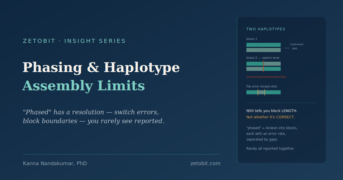 Phasing and Haplotype Assembly Limits: Why "Phased" Has a Resolution You Rarely See Reported