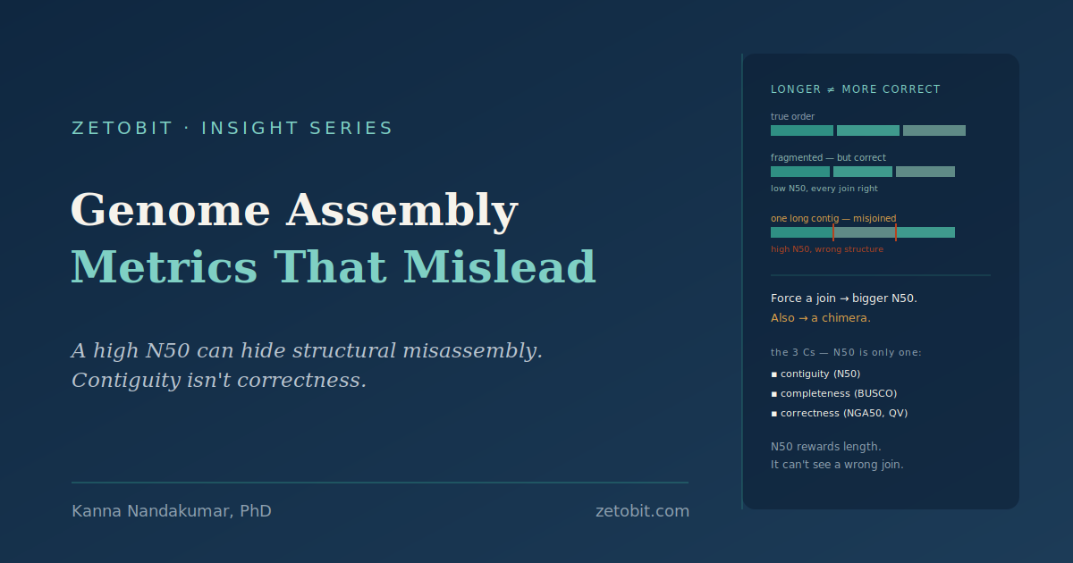 Genome Assembly Metrics That Mislead: Why a High N50 Can Coexist With Structural Misassemblies