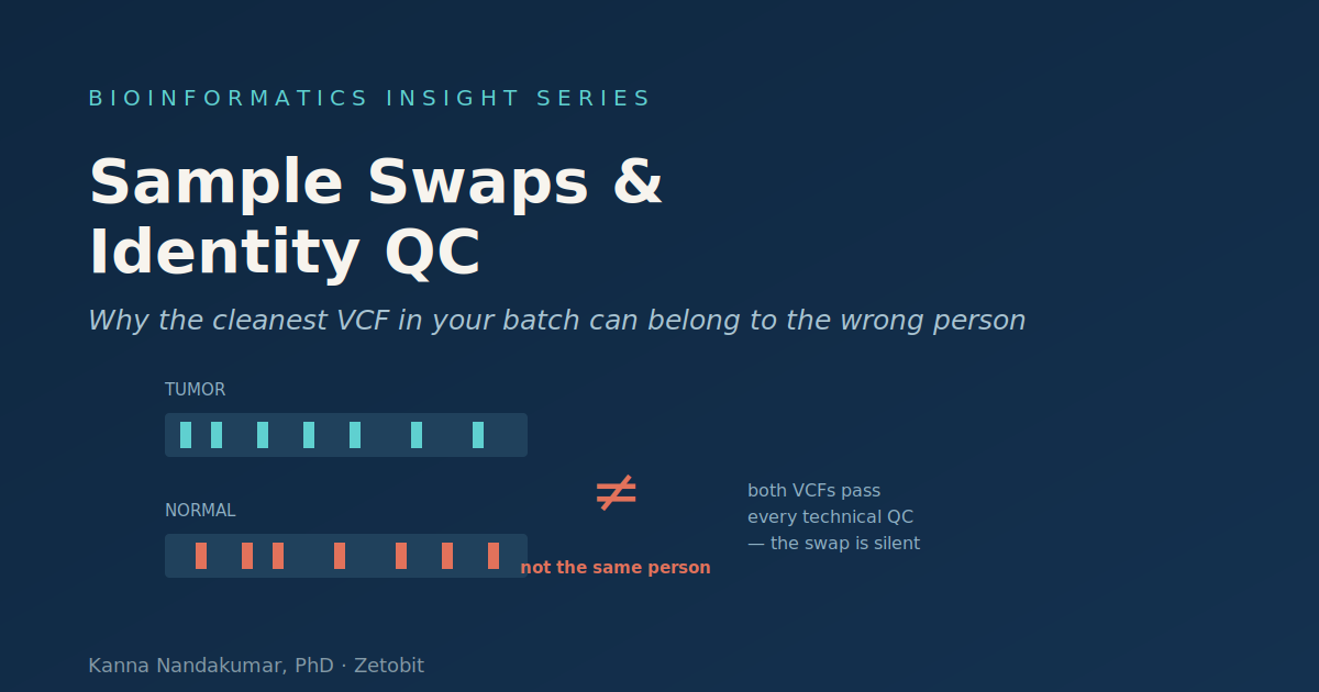 Sample Swaps and Identity QC: Why the Cleanest VCF in Your Batch Can Belong to the Wrong Person