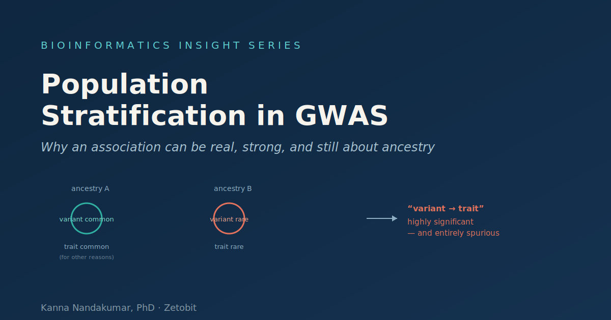 Population Stratification in GWAS: Why an Association Can Be Real, Strong, and Still About Ancestry