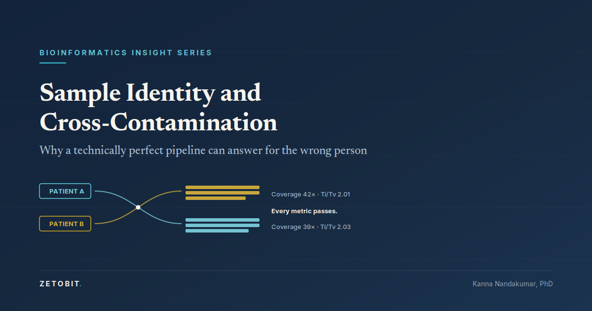 Sample Identity and Cross-Contamination: Why a Technically Perfect Pipeline Can Answer for the Wrong Person