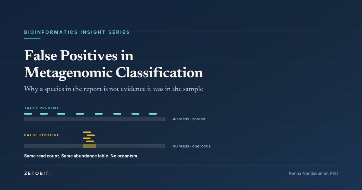 False Positives in Metagenomic Classification: Why a Species in the Report Is Not Evidence It Was in the Sample