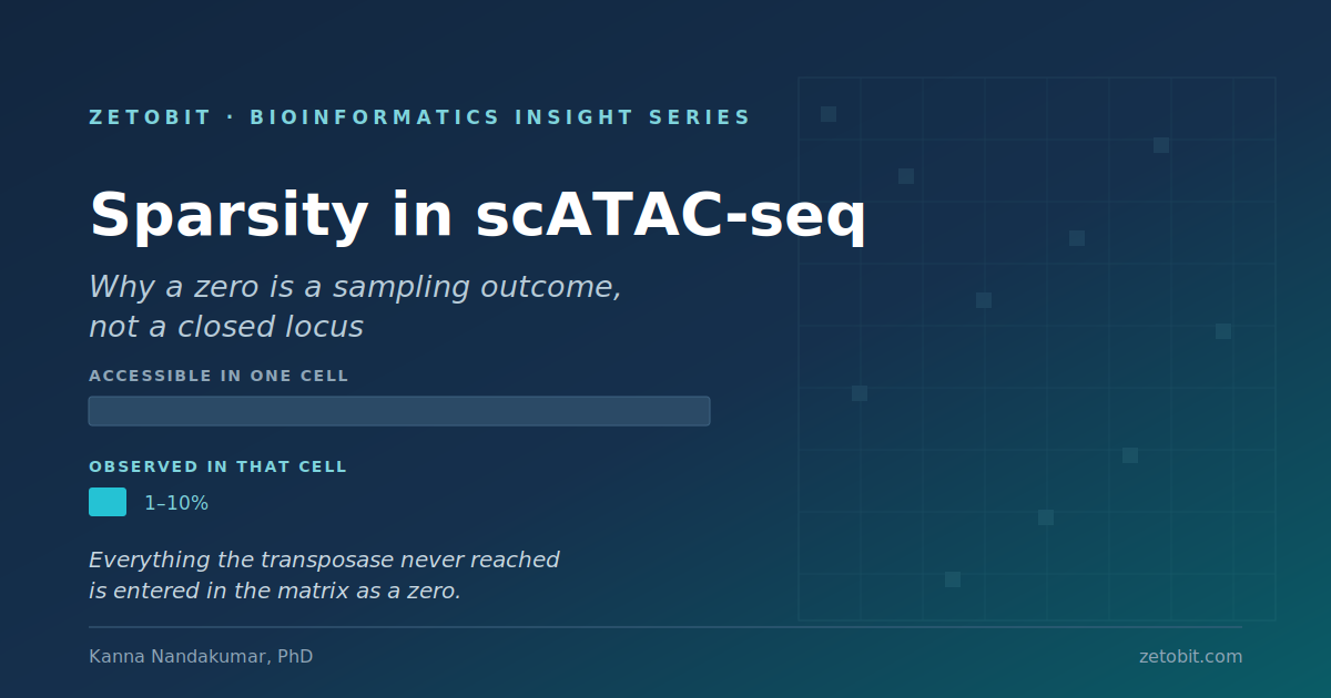Sparsity in Single-Cell ATAC-seq: Why a Zero Is a Sampling Outcome, Not a Closed Locus