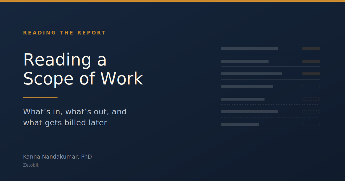 Reading a Bioinformatics Scope of Work: What’s In, What’s Out, and What Gets Billed Later