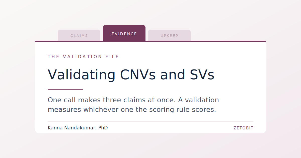 What Counts as the Same Event: Validating Copy Number and Structural Variant Detection