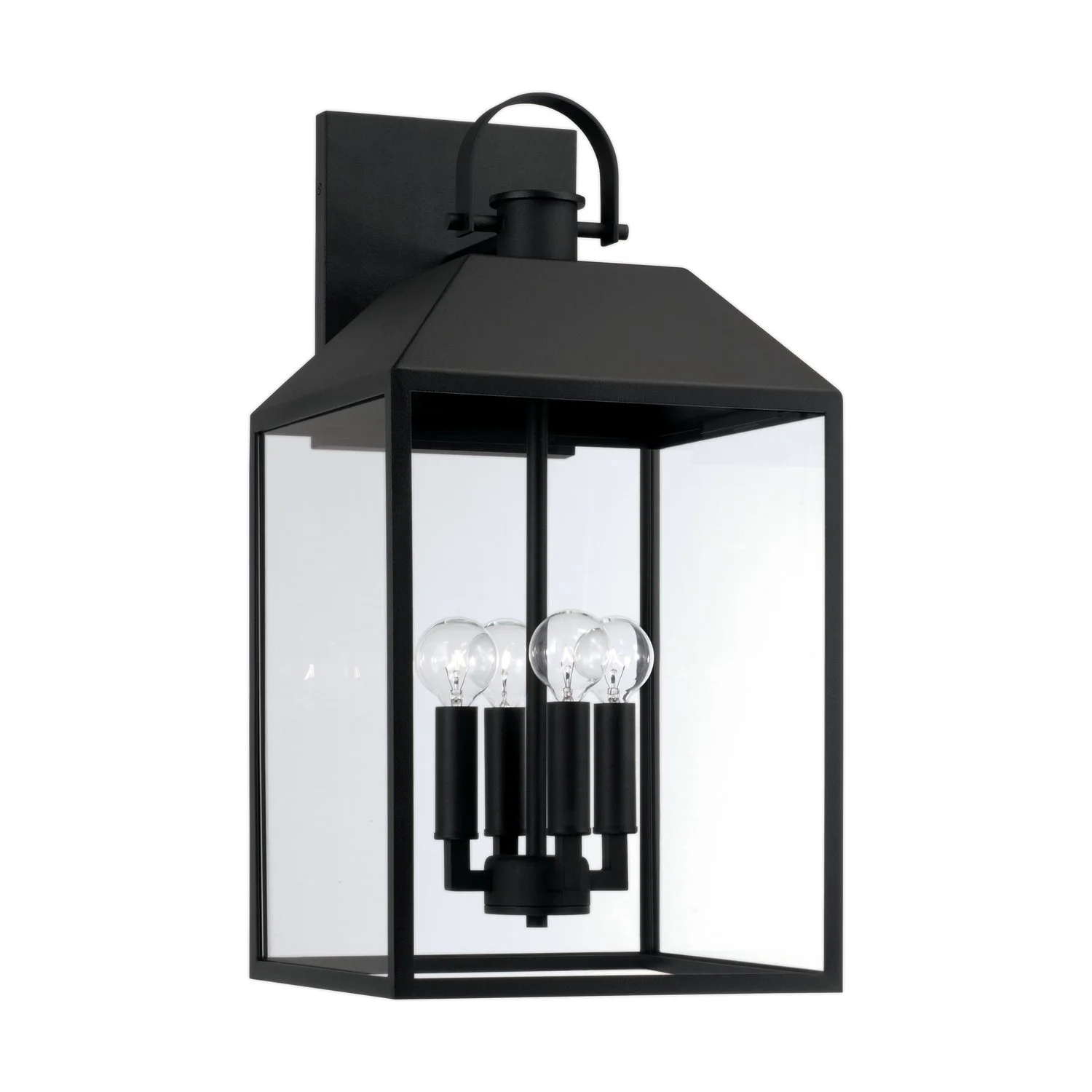 black outdoor wall lantern