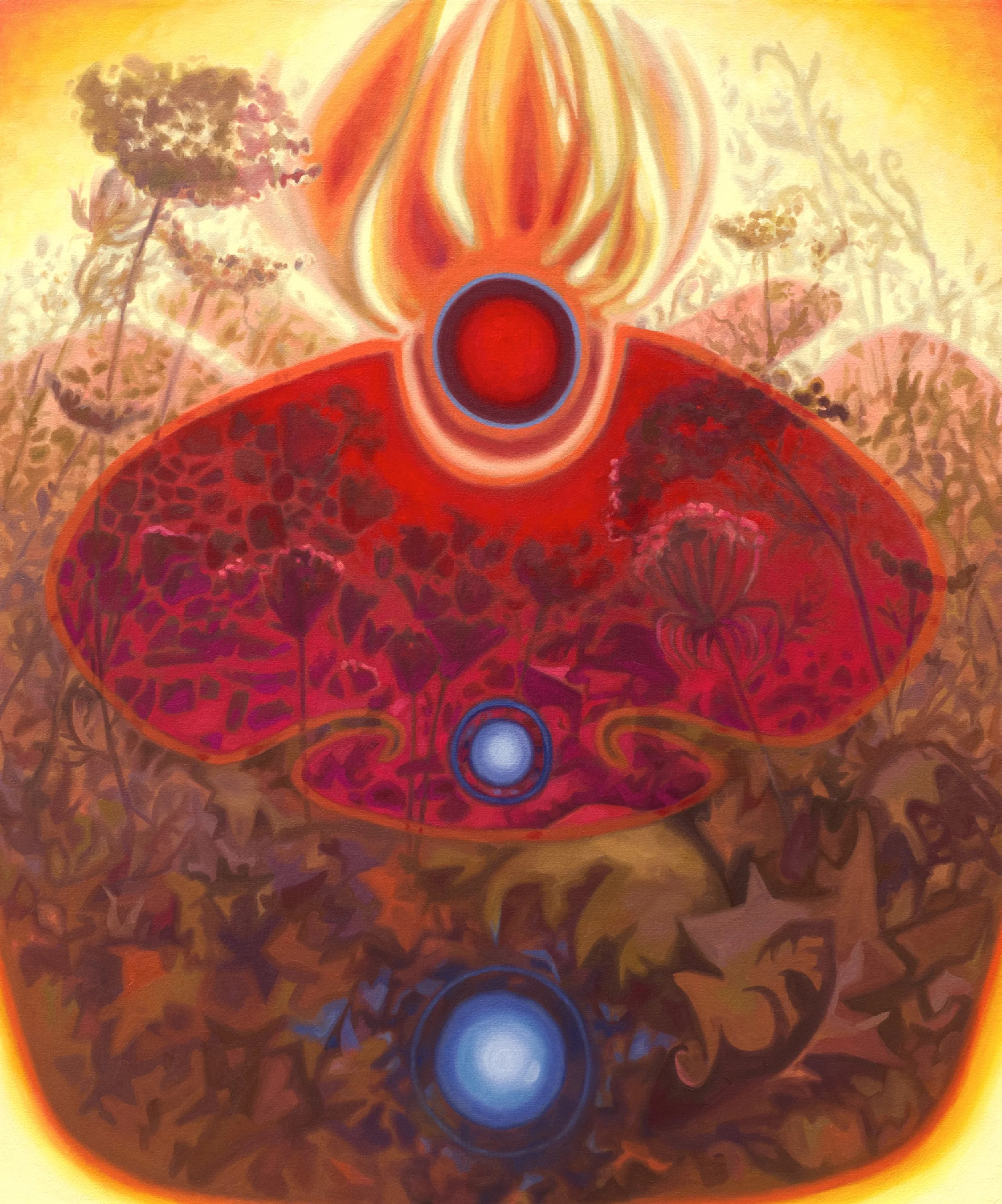 star screen, oil on linen, 36 x 30 inches