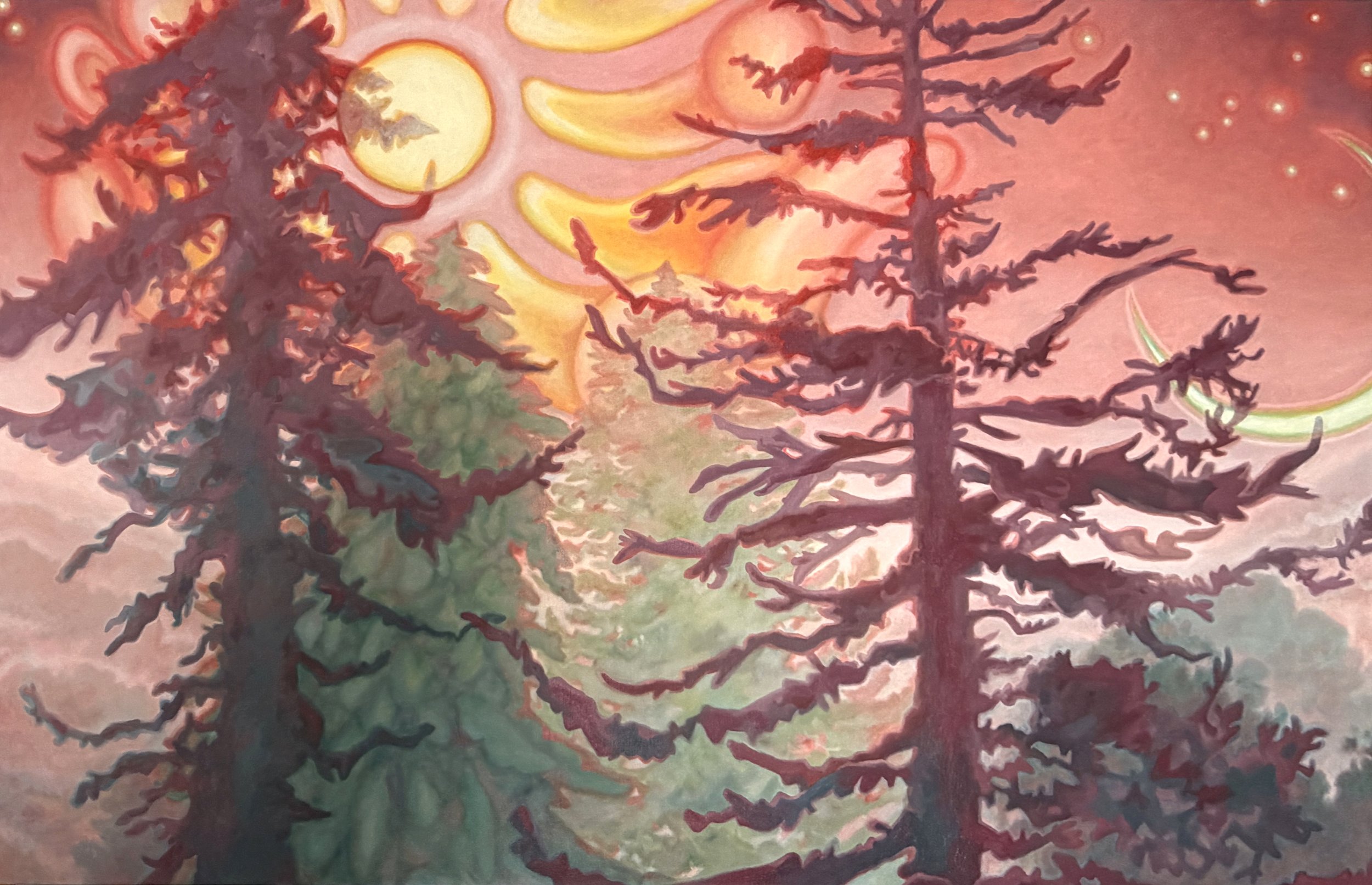 zipper, oil on linen, 40 x 60 inches