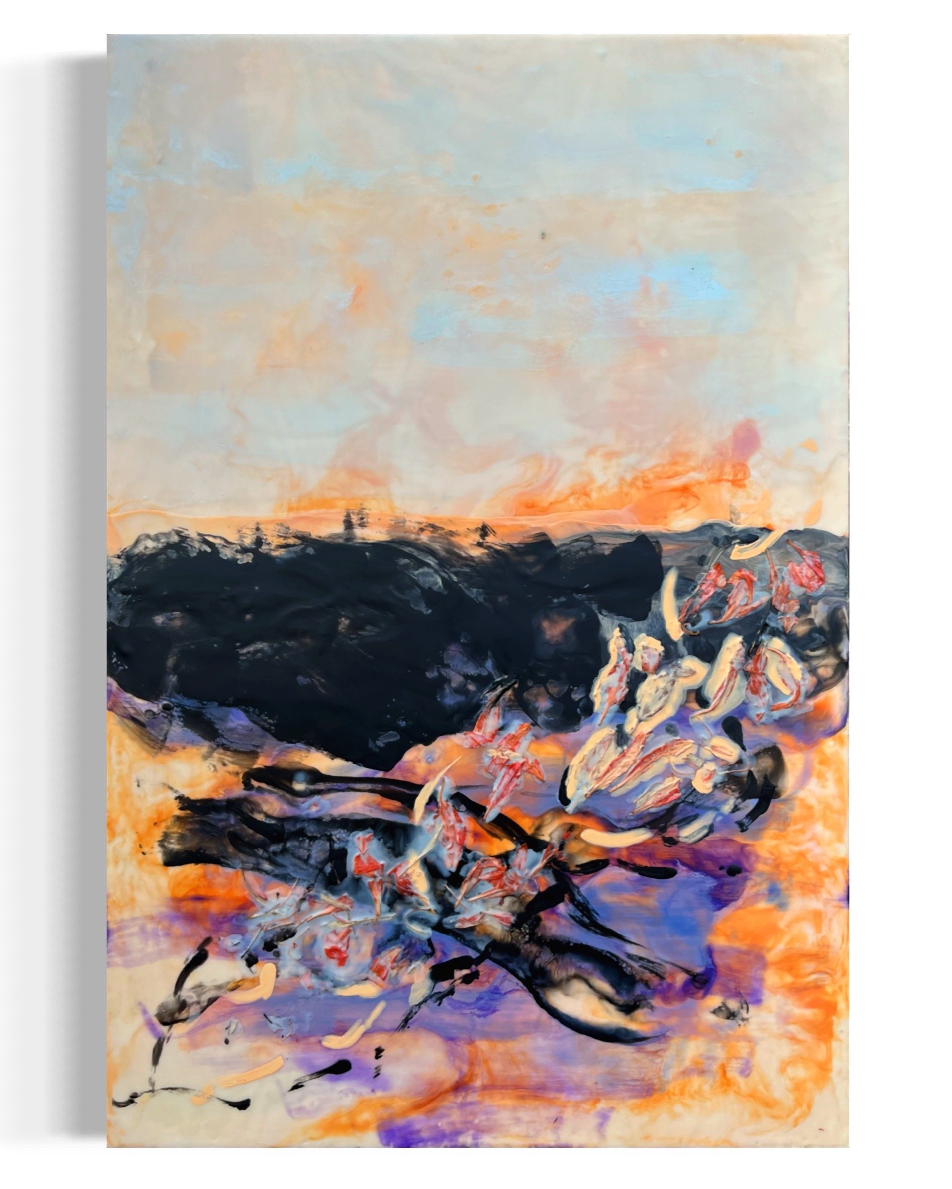 The Last of Us, 2023 / encaustic on panel / 36" x 24"
