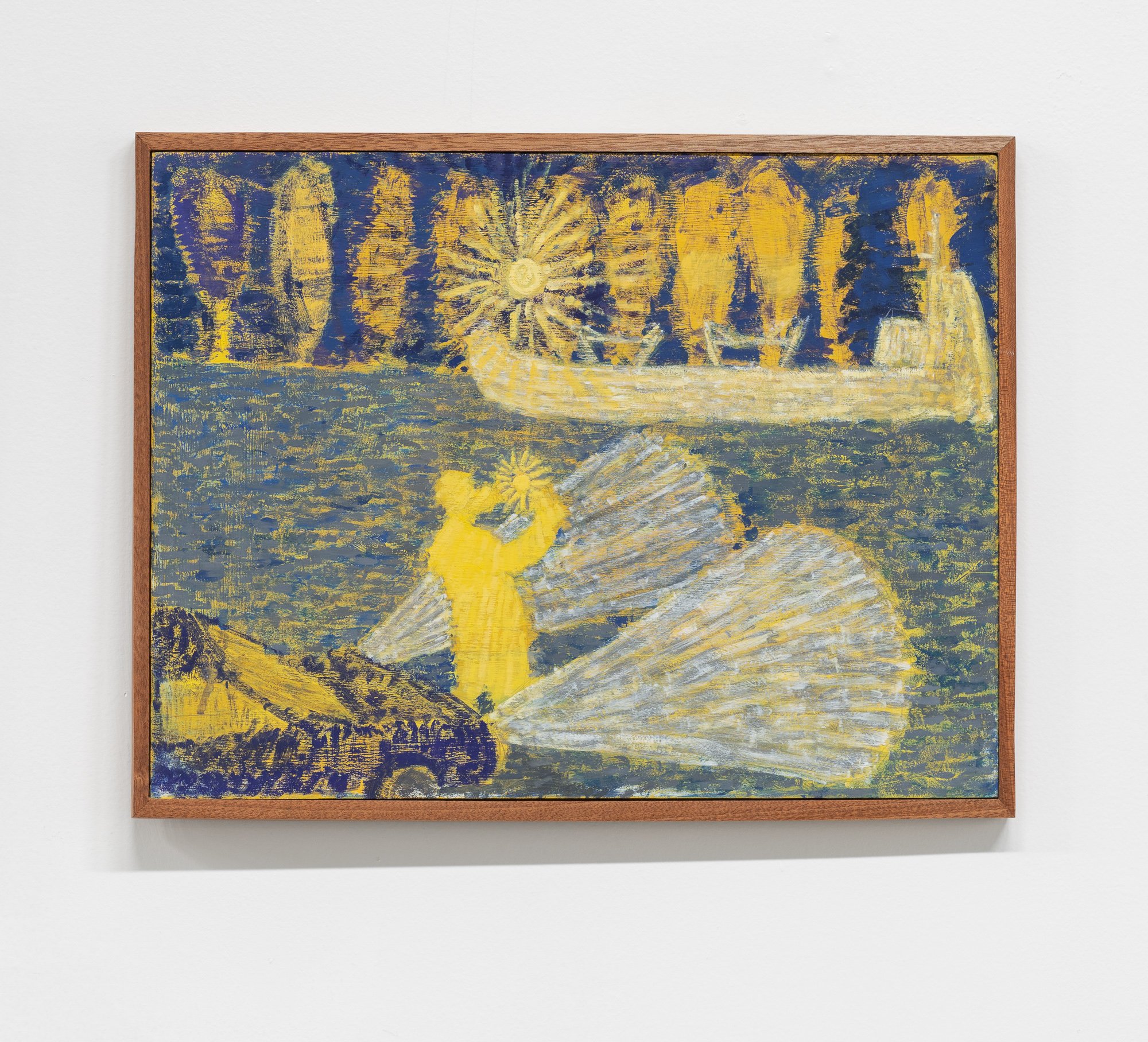 New Light, 2023 / Casein Tempera on Panel in Handmade Frame / 12” x 16”