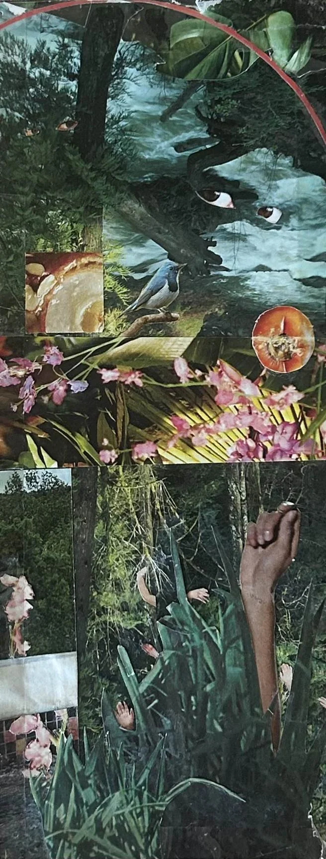 earthly delights, 2019 / collage / 11" x 4.25"