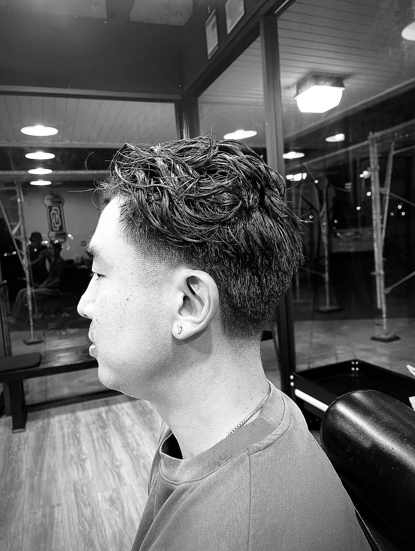 A little texture for my brho #wavyperm #perm #permhair #asianhair #asianperm #taper #taperfade