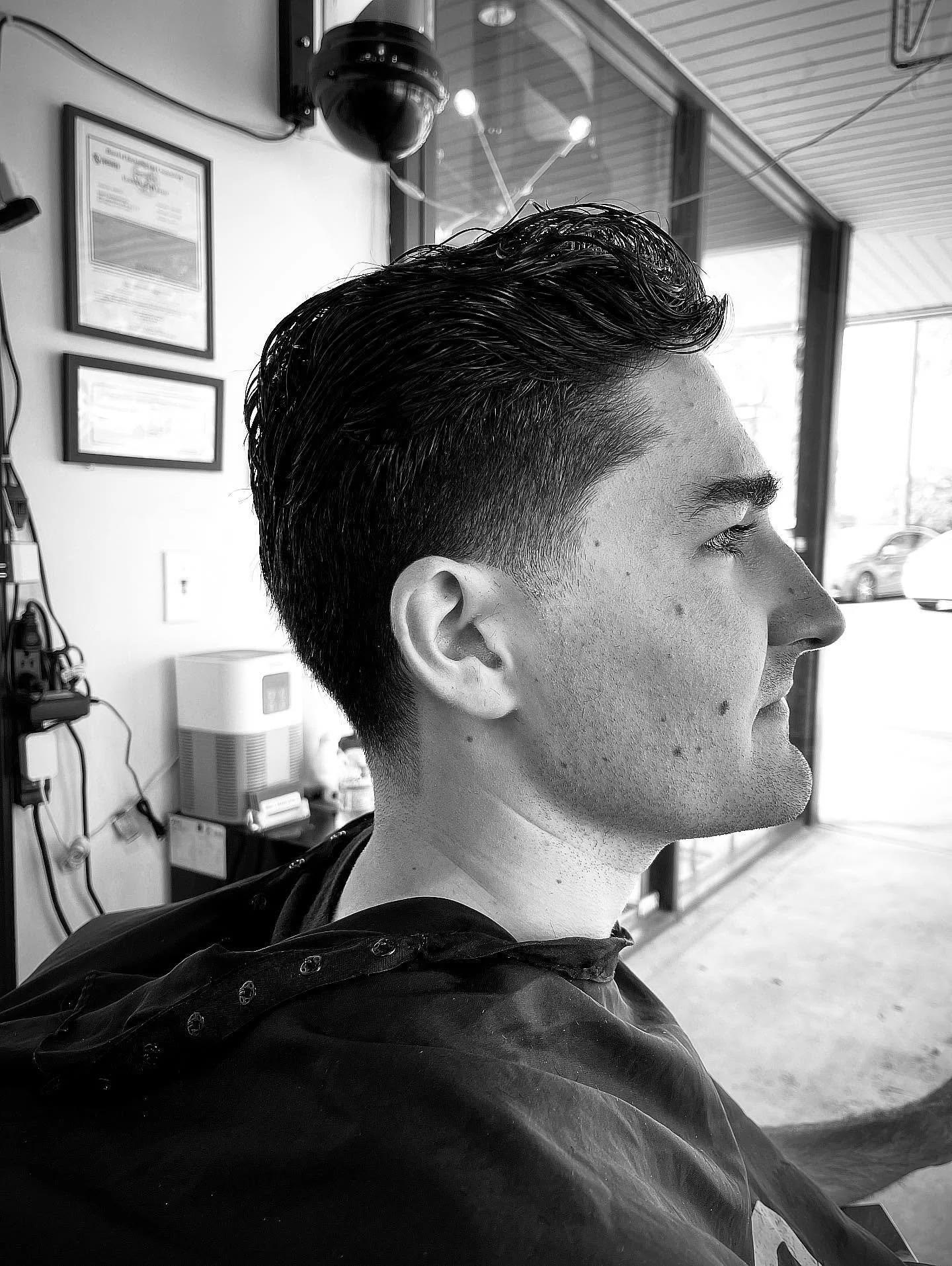 #taperfade #taper #templefade #wavyhair #slickback #combover #binhsbarbershop