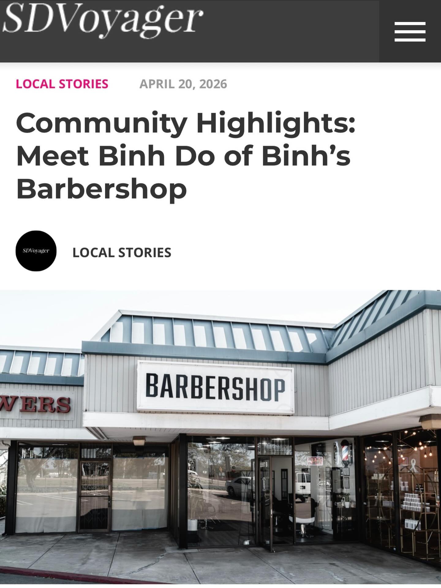 https://sdvoyager.com/interview/community-highlights-meet-binh-do-of-binhs-barbershop #binhsbarbershop #sdvoyagermag #sandiego #sandiegobarbers #sandiegobarbershop