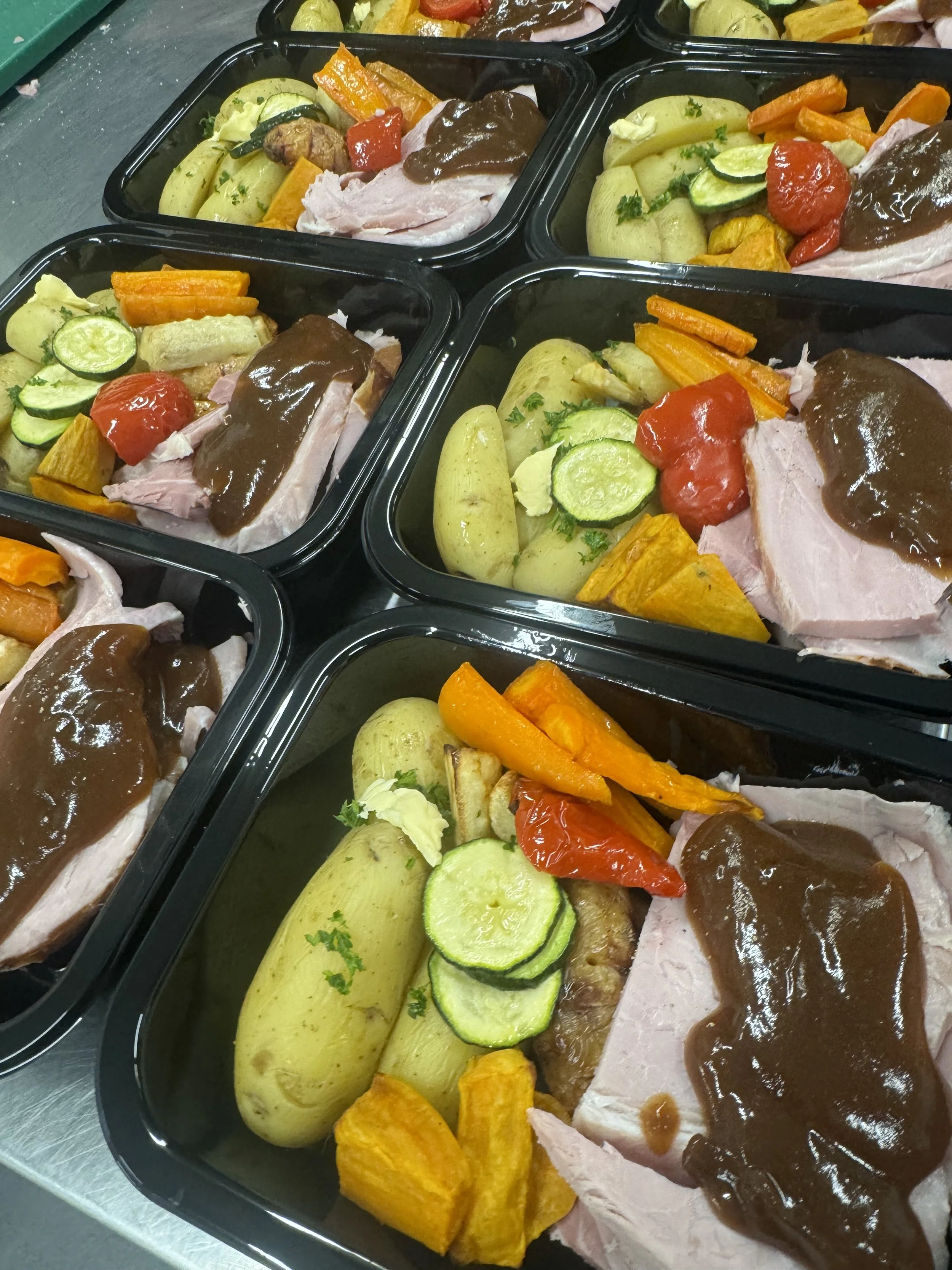 Ham off the Bone served with Vegetables 400grams