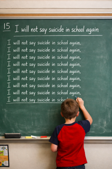 "I Will Not Say Suicide in School Again.”