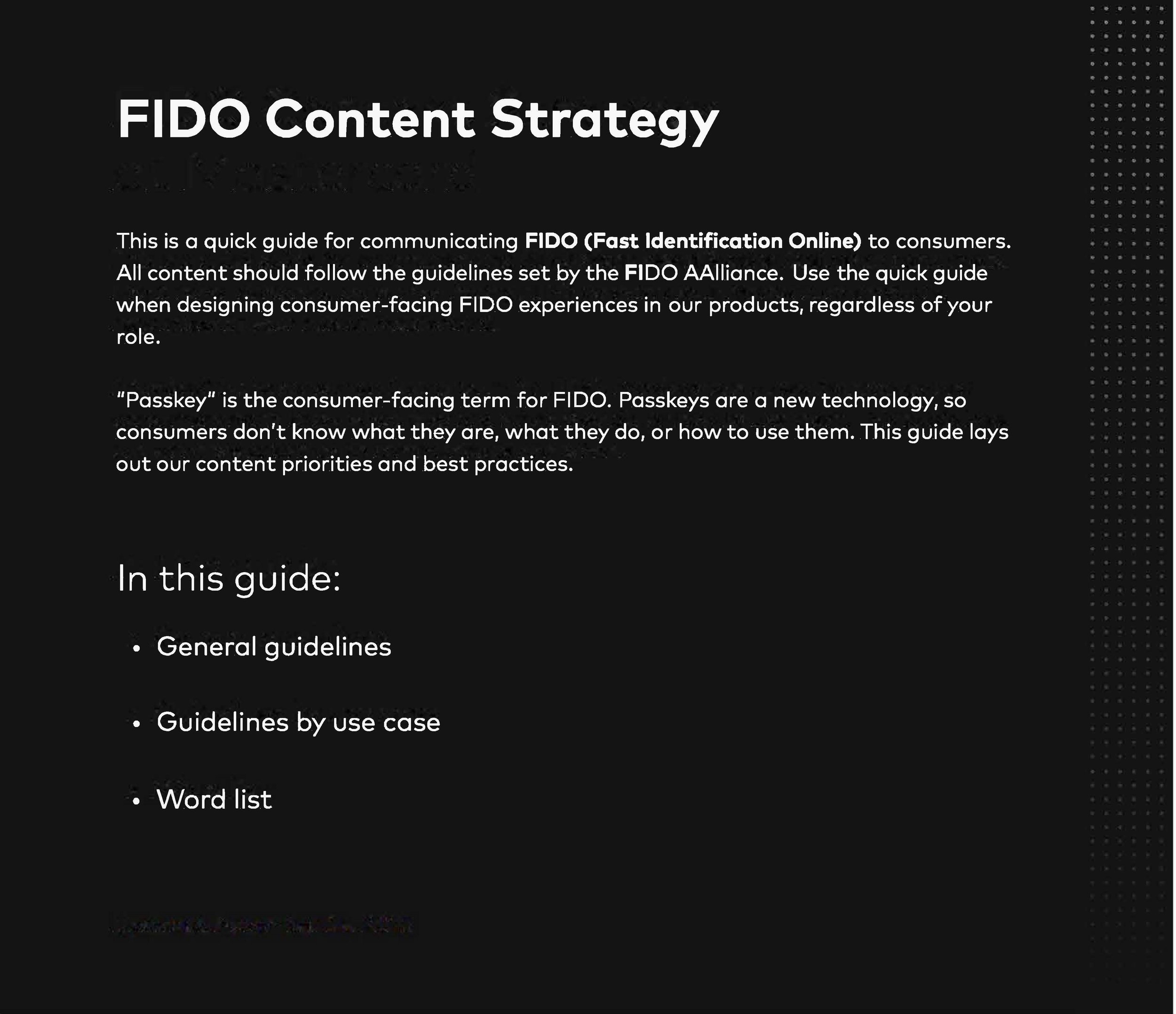 End to end strategy