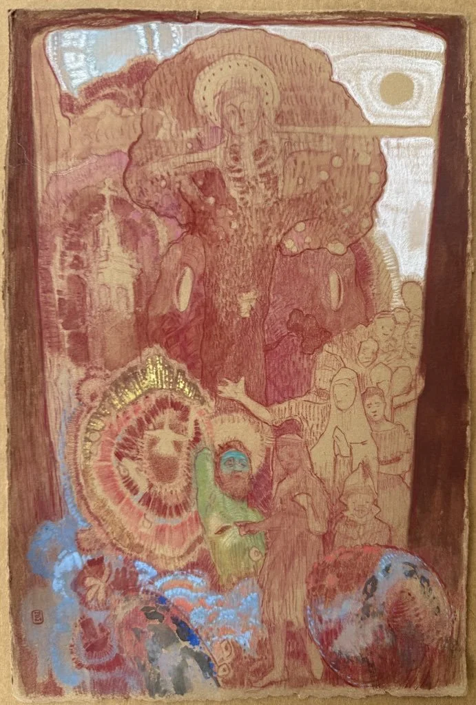 Green Christ 2024
Mixed media on paper
14” x 10”