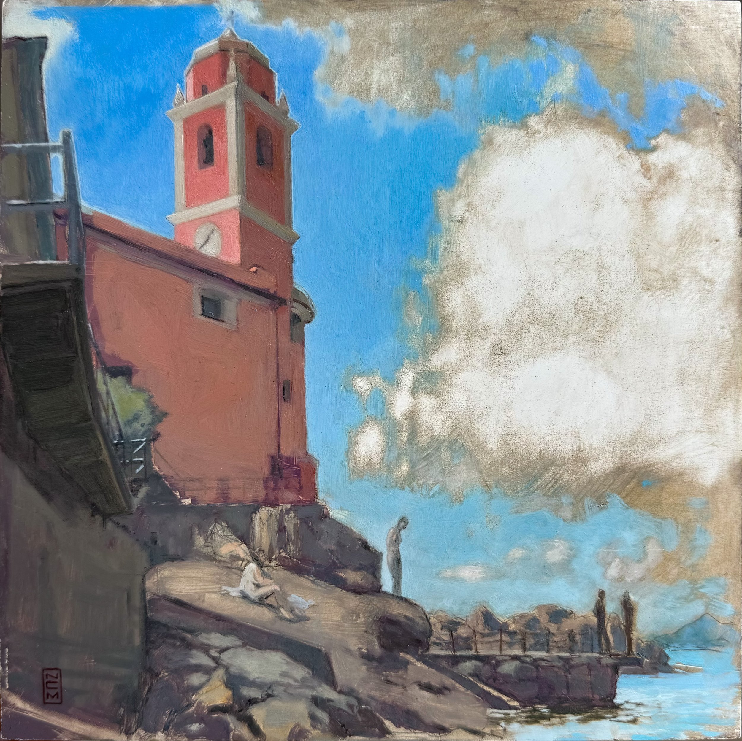 Tellaro, Italy 2025 oil on board 8”x8”
