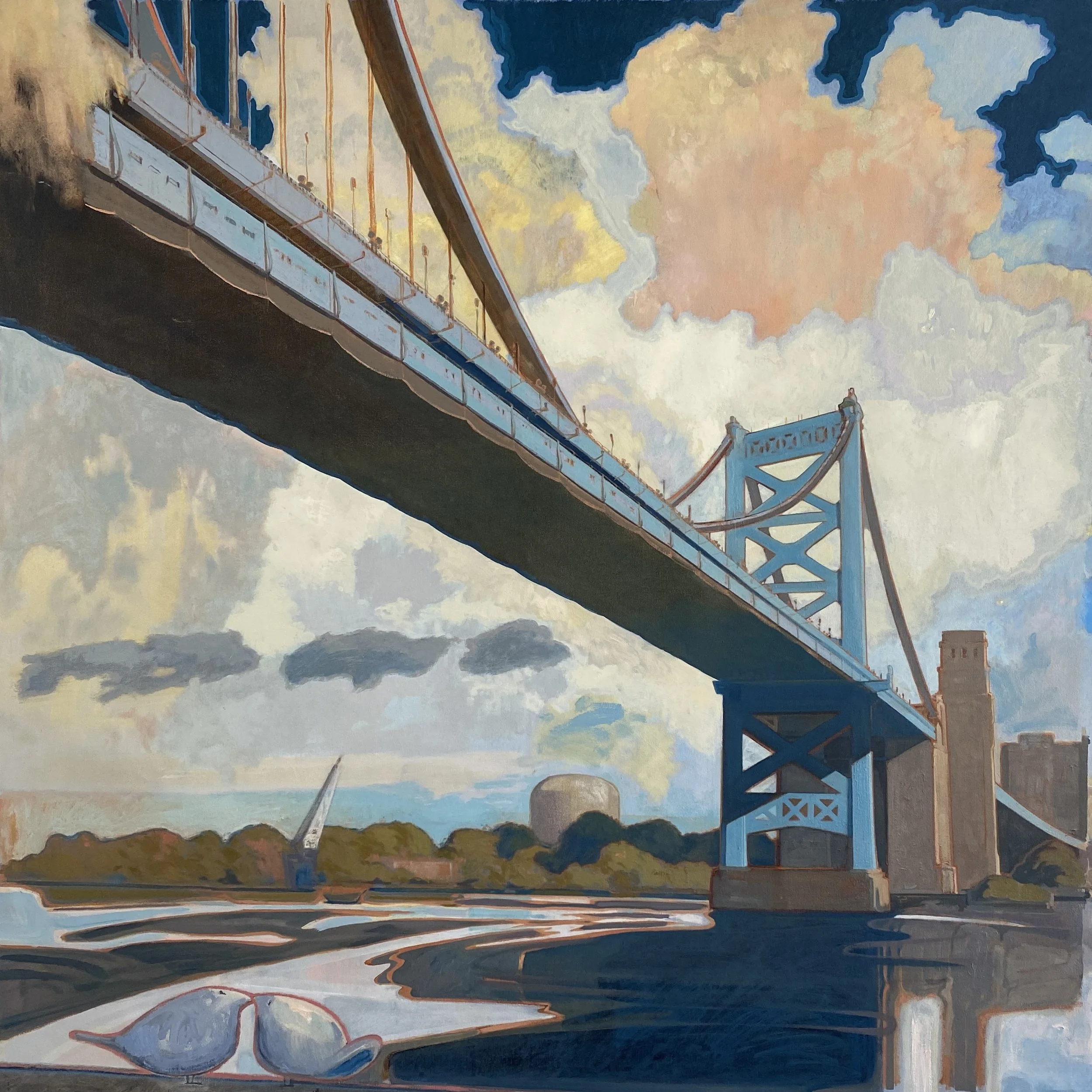 Benjamin Franklin Bridge 2024
Oil on canvas
48” x 48” SOLD