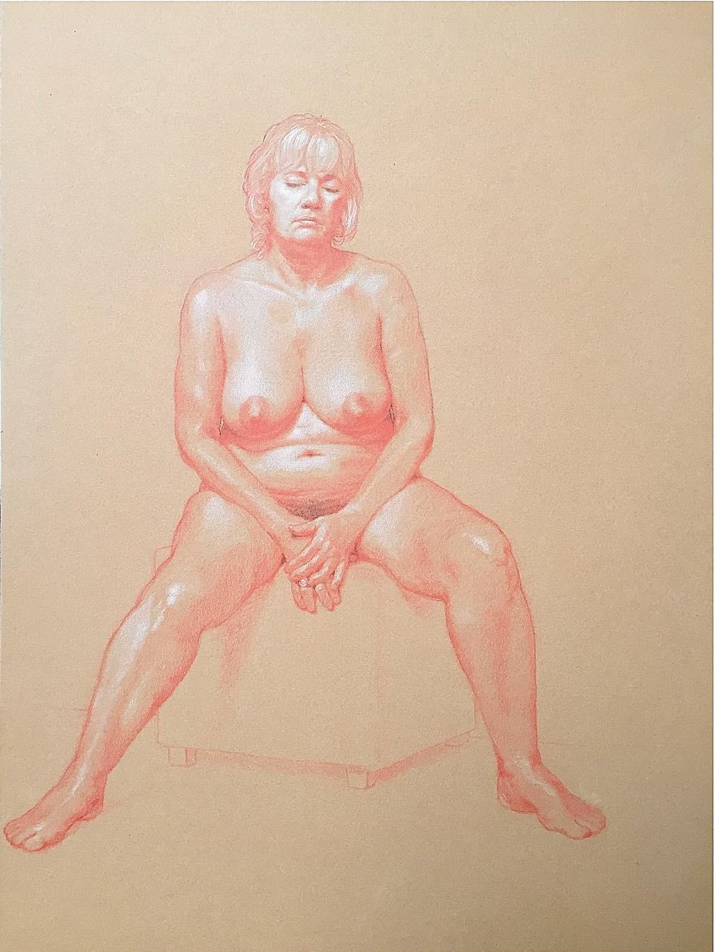 Woman with ring 
Pastel on paper
12” x 9”