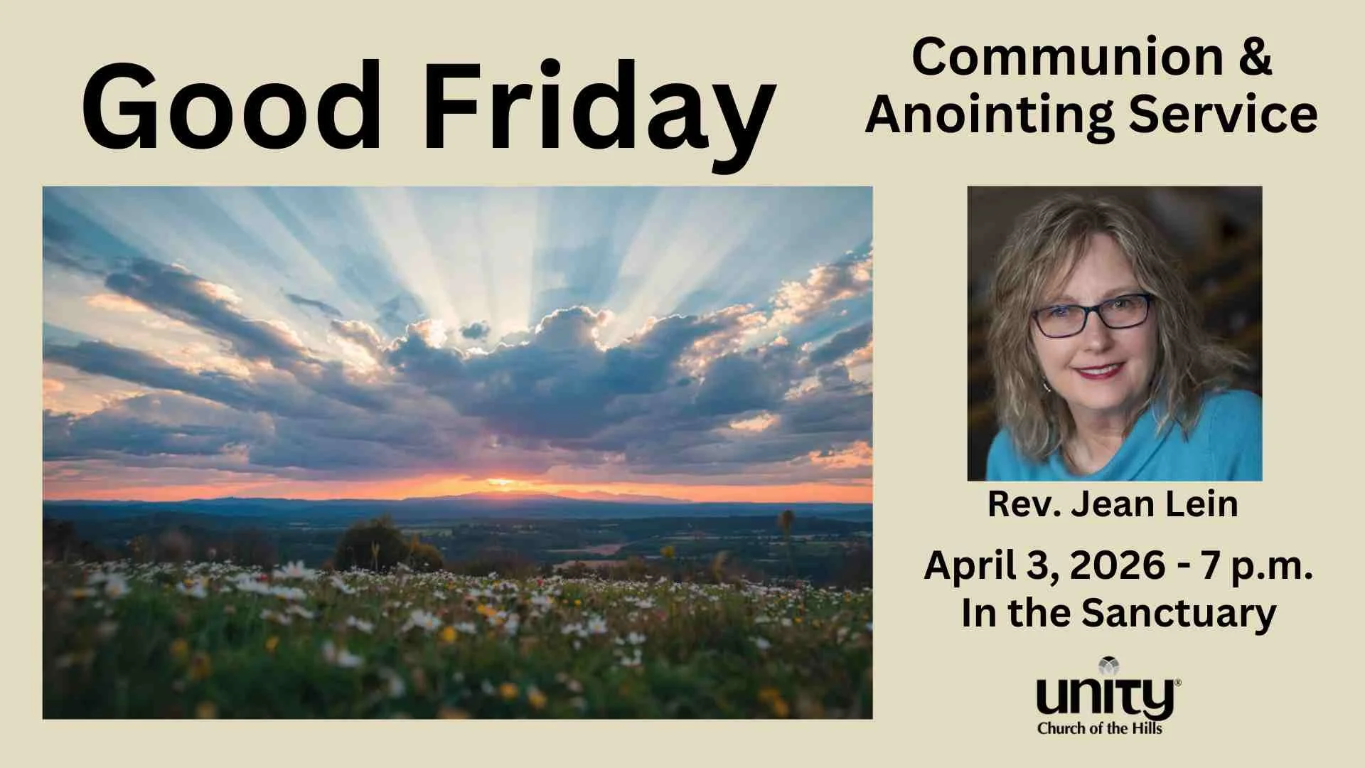Good Friday evening communion anointing service Rev. Jean Lein Sanctuary