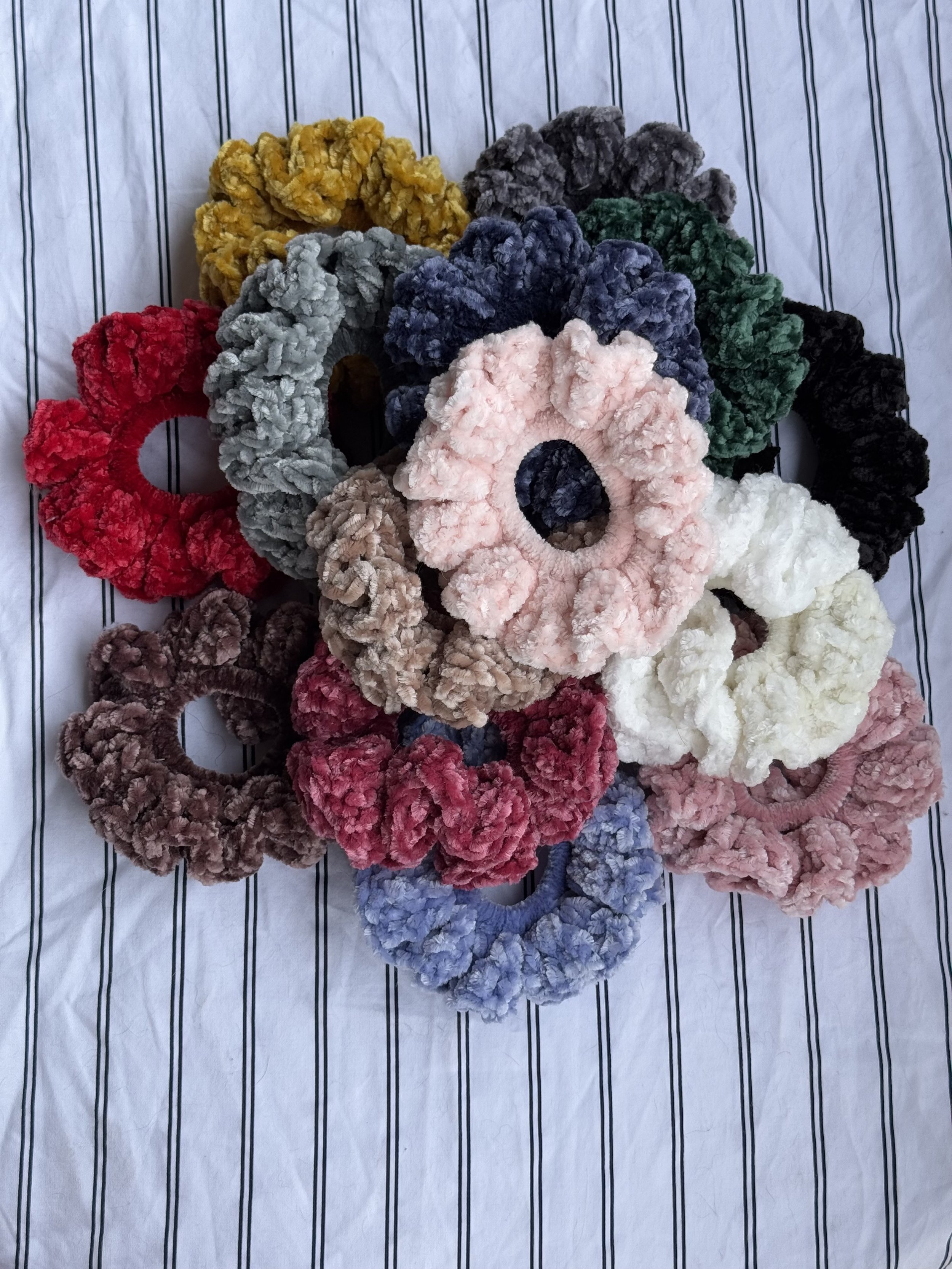 Velvet Crochet Scrunchie