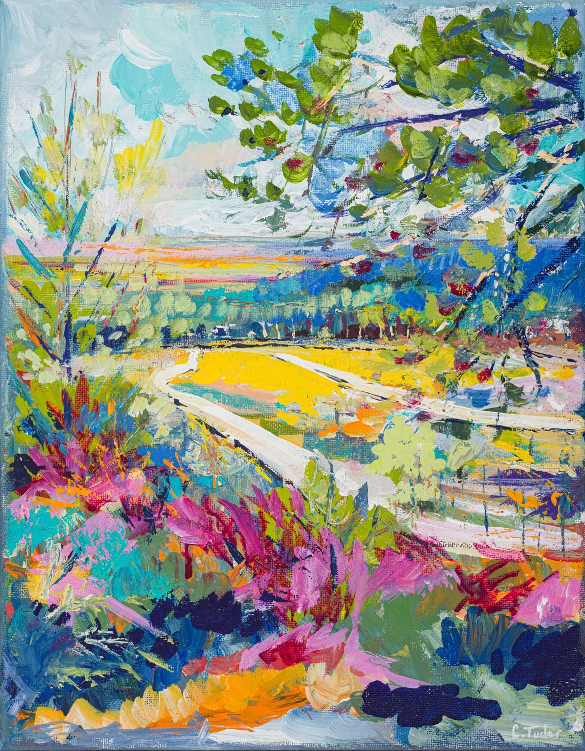Vibrant Forest Walk Giclee Art Print