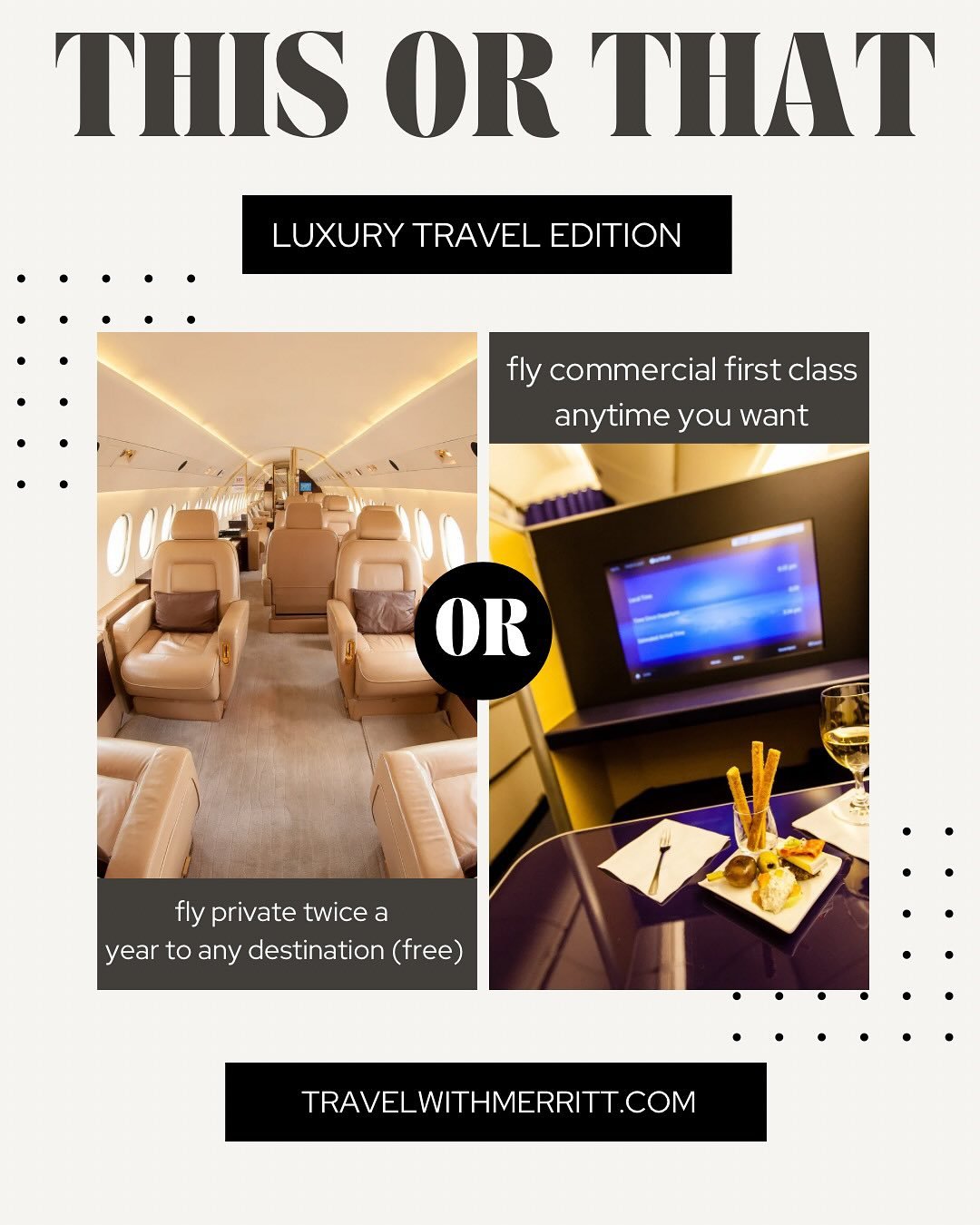 ✨Luxury is personal.✨
Some travelers dream of lie-flat seats. Others crave suite upgrades and spa credits. There’s no right answer — except this:
Work with a travel advisor who understands how you travel.
Because when it comes to luxury,