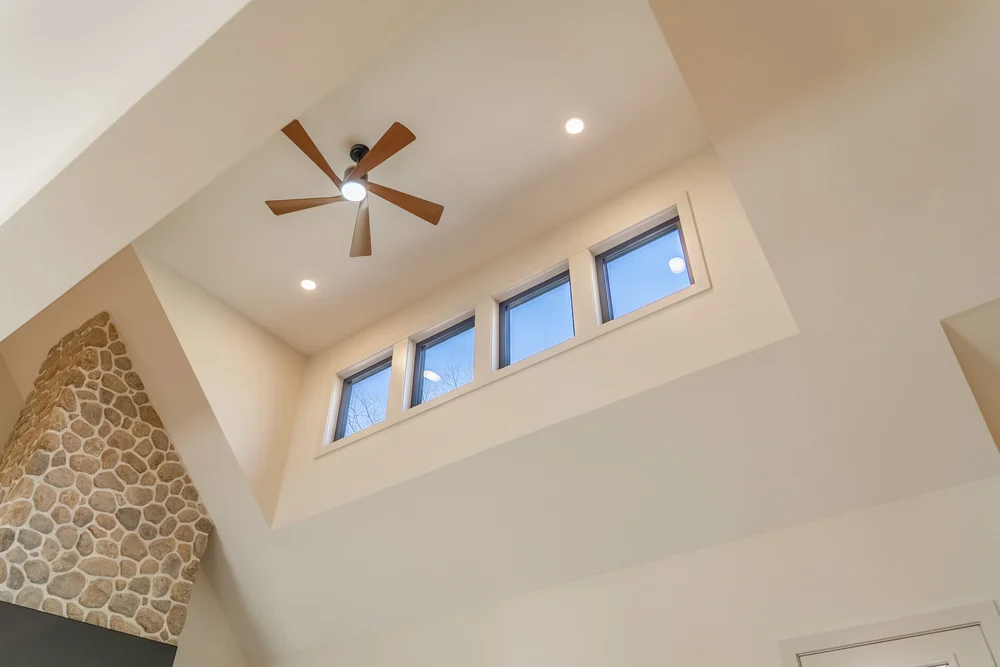 Row of Galaa windows along a stone accent wall