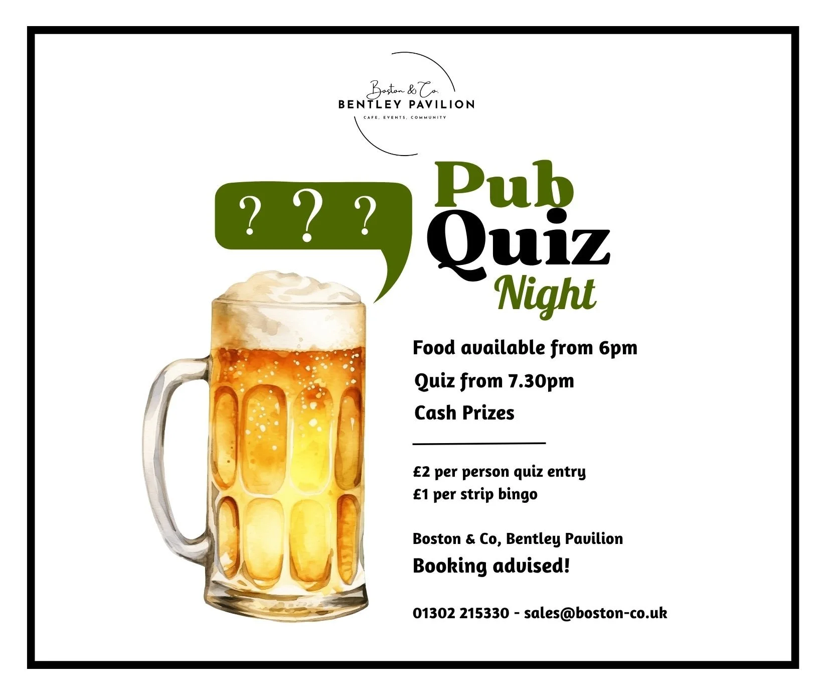 Boston's Pub Quiz Night