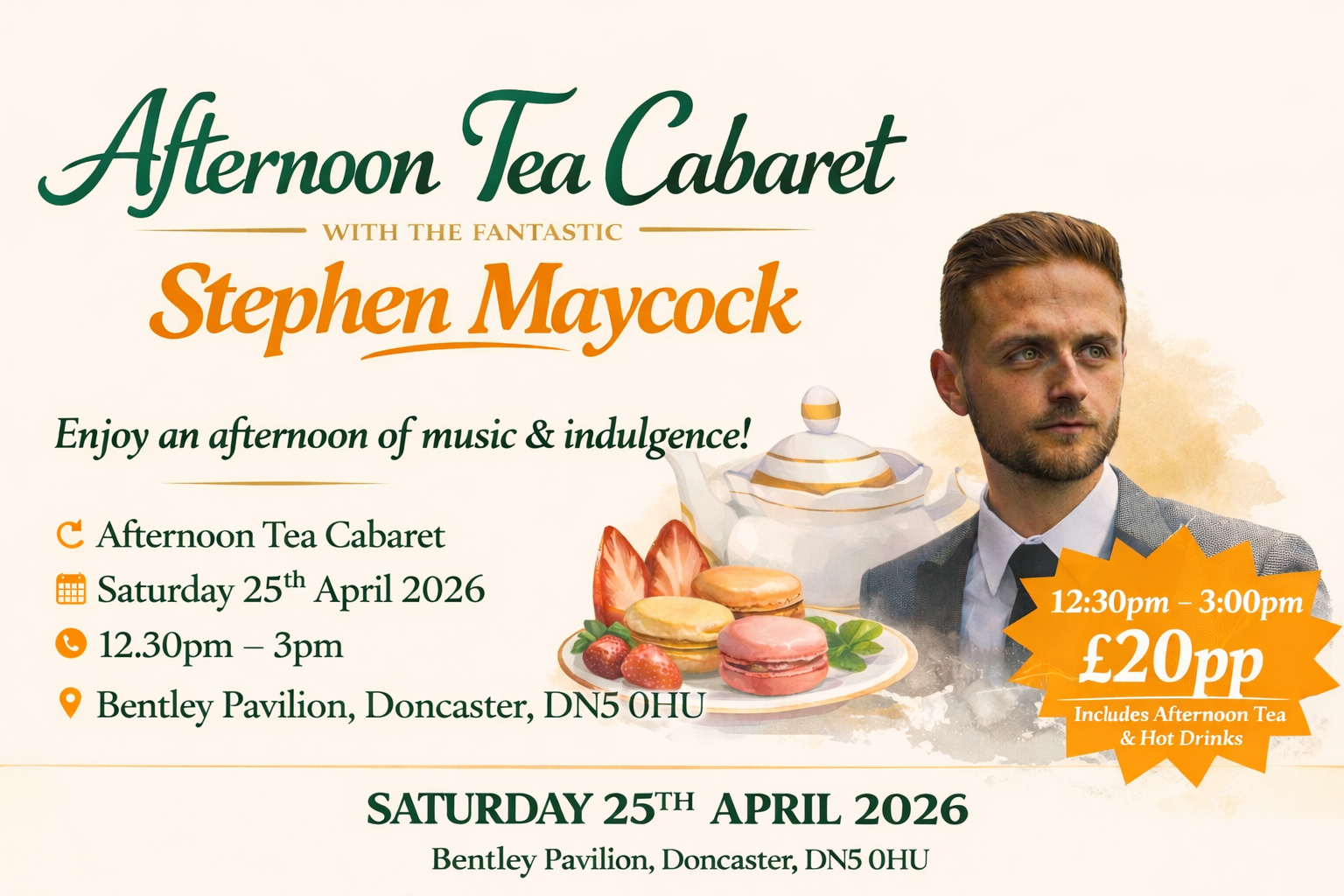 Afternoon Tea Cabaret with Stephen Maycock