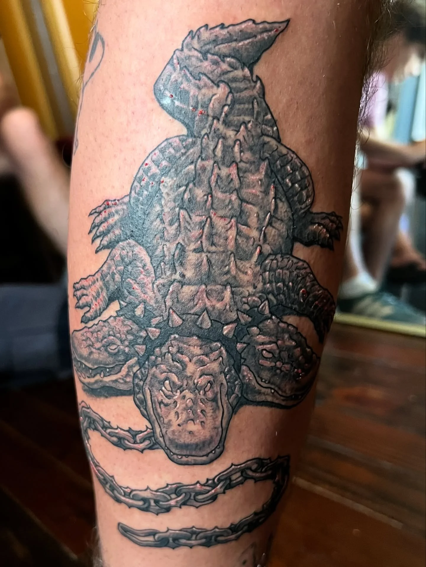 Finally got to do the 3 headed Cerberus Gator (Cerberator? Gatorebus?) from my flash! Big thanks to Douglas!!