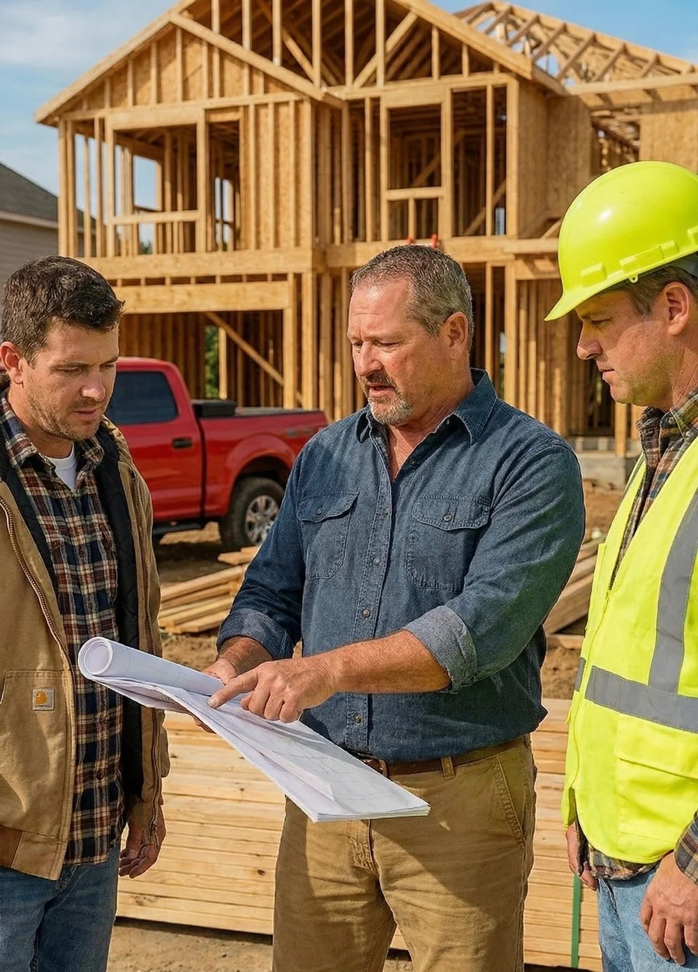 Don Bronchick running an onsite construction workshop